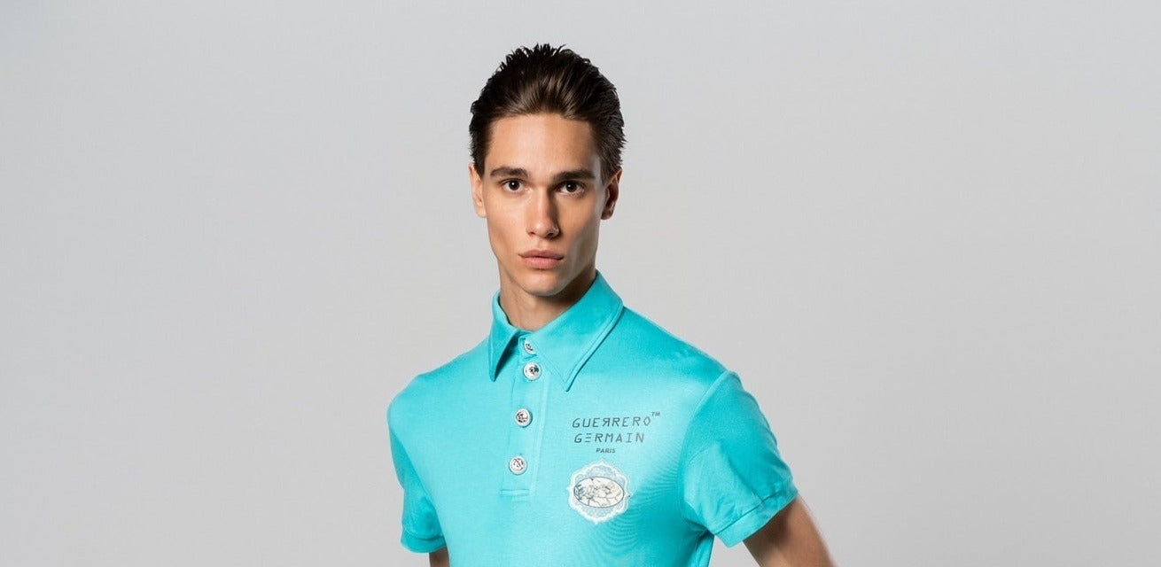 GUERRERO GERMAIN SMART CASUAL POLO "OCEAN TURQUOISE"