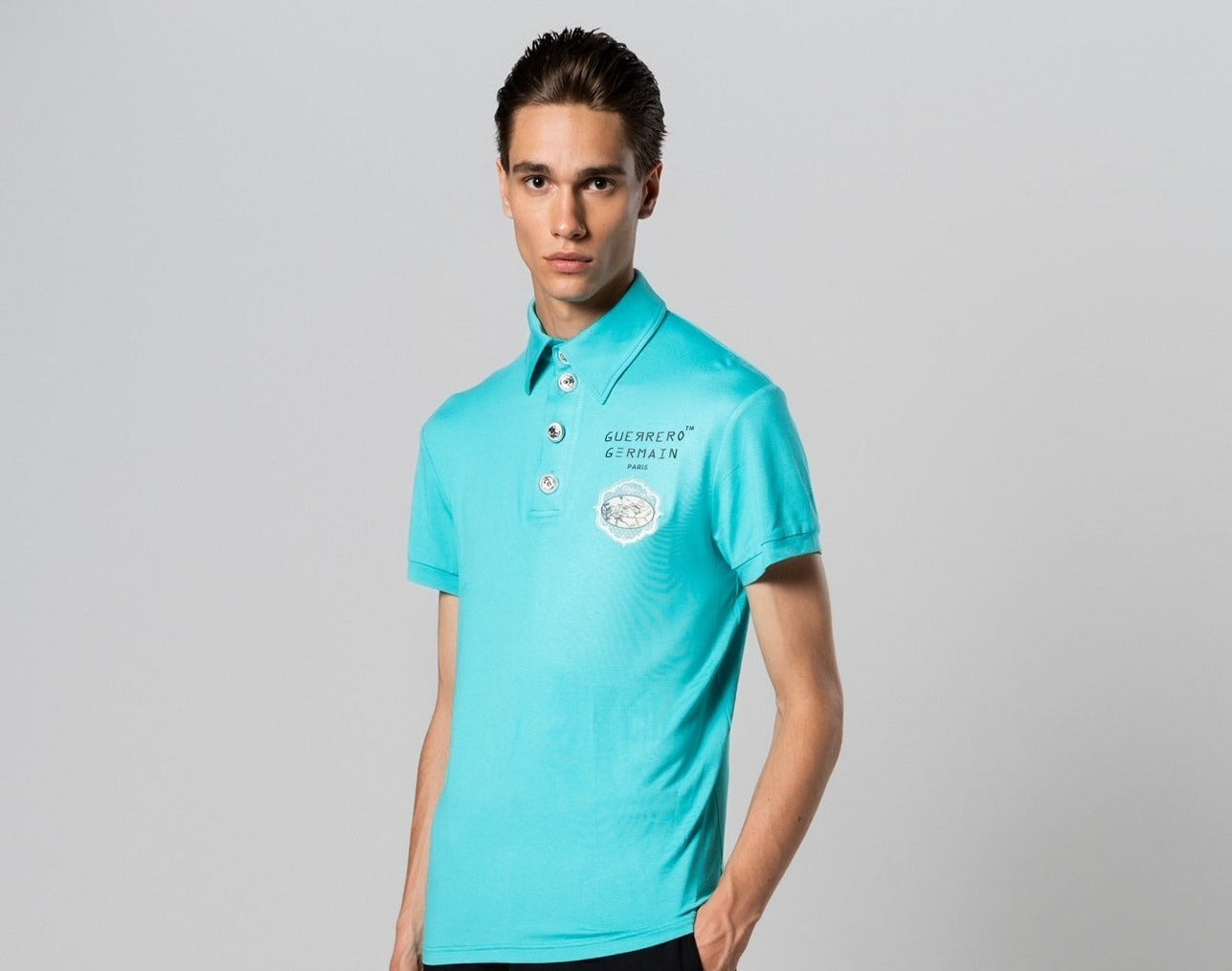 GUERRERO GERMAIN SMART CASUAL POLO "OCEAN TURQUOISE"