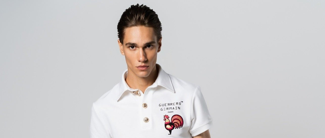 GUERRERO GERMAIN SMART CASUAL POLO "WHITE PARIS"