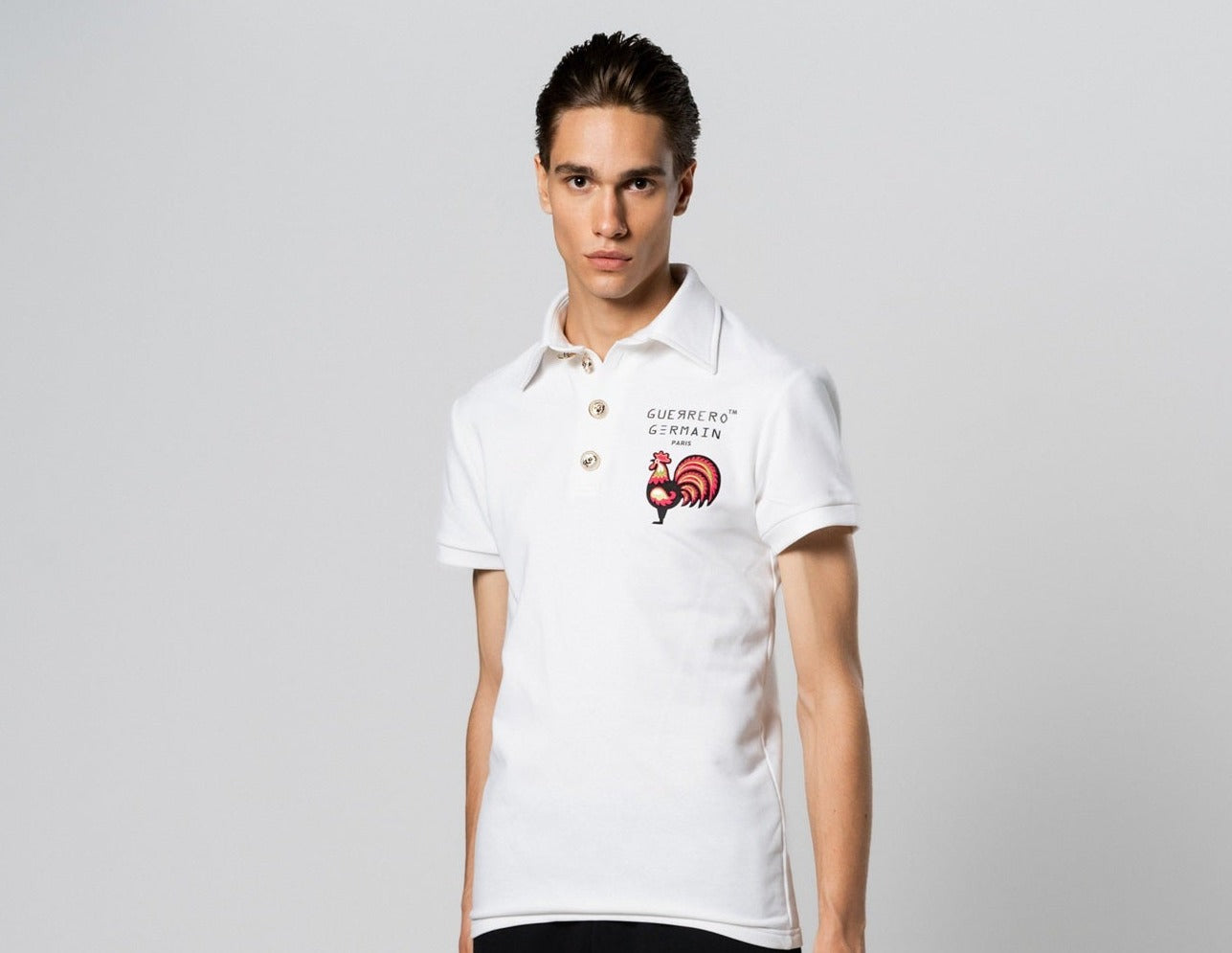GUERRERO GERMAIN SMART CASUAL POLO "WHITE PARIS"